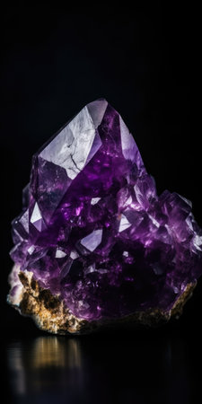 Mineral stone amethyst close-up. High quality photo. Generative AIの素材