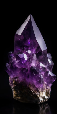 Mineral stone amethyst close-up. High quality photo. Generative AIの素材