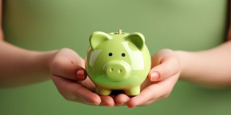 Money theme, piggy bank. High quality photo. Generative AIの素材