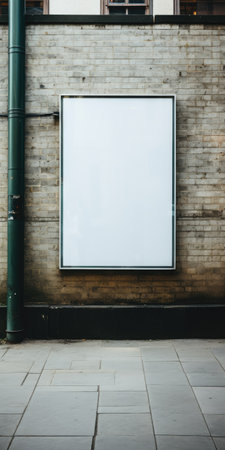 vertical close-up mockup on a city street. High quality photo. Generative AIの素材