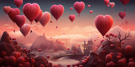 Valentine's day theme. Beautiful romantic background for the holiday.の素材