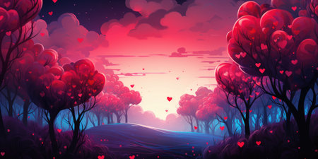 Valentine's day theme. Beautiful romantic background for the holiday.の素材
