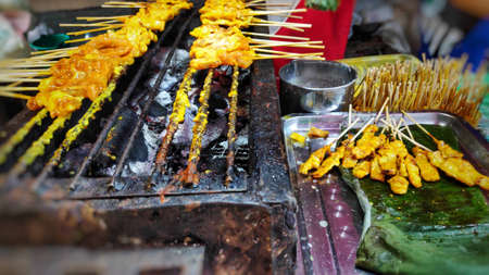 Street food culture in Thailand has many symptoms and types.の写真素材
