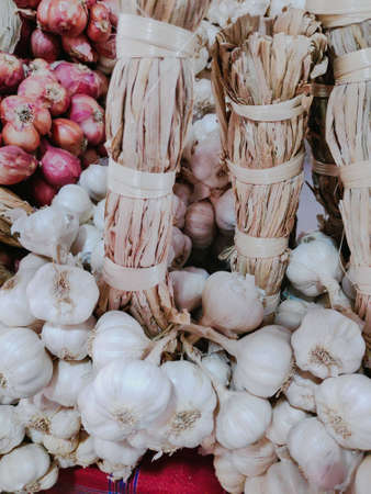 Vegetable stall in Bangkok, Thailand.の写真素材