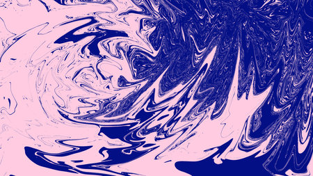 The marble texture is pink and blue liquid.