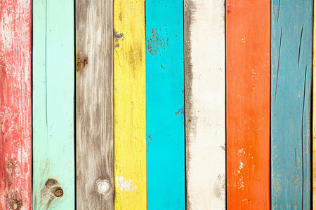 Texture of vintage planks, retro background with old planks of different colors.Abstract texture background, wallpaper.の素材