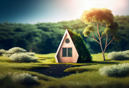 Idea of ecology, solar energy, and sustainabilityの素材
