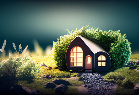 Idea of ecology, solar energy, and sustainabilityの素材