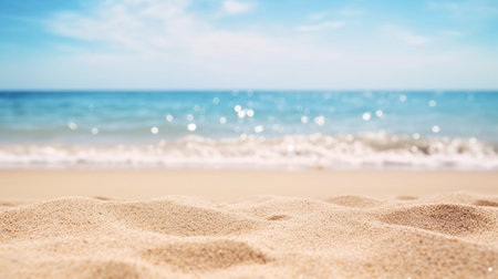 Summer beach background with copy space for text. Summer vacation concept.
Tourism travel concept.
Summer background concept.
Concept of copy space for text or product mockup.の素材