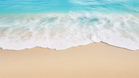 Beautiful tropical beach and sea wave background with copy space for text.
Tourism travel concept.
Summer background concept.の素材