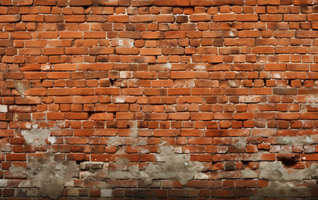 Orange brick wall texture background.
Old orange brick wall in vintage style for interior or exterior design with copy space.の素材