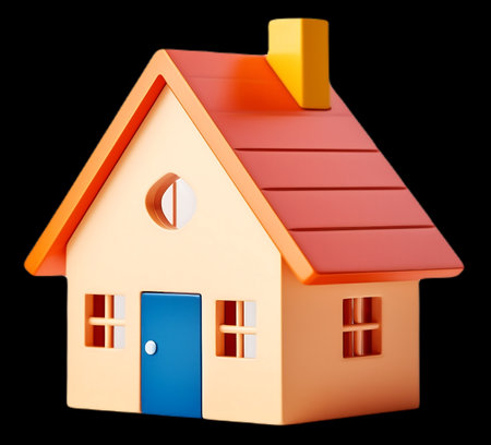 3d model of a house isolated on a black background.Concept of home loan, home mortgage, home pawn, home purchase, home sale, home rental.の素材