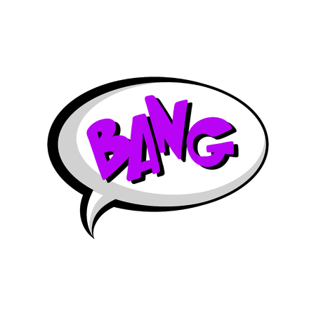 Speech bubble with text Bang, comic text sound effect vector Illustrationのイラスト素材