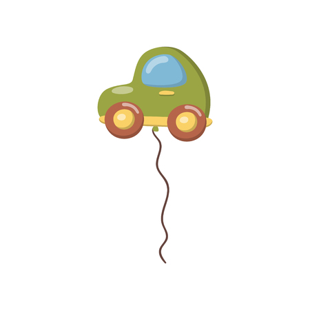 Balloon in the form of car toy cartoon vector Illustration on a white backgroundのイラスト素材