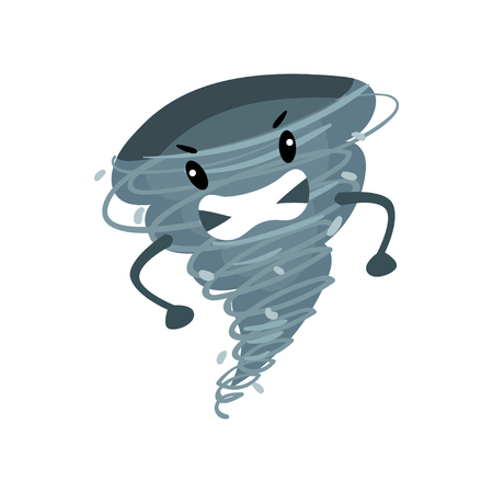 Angry hurricane character.のイラスト素材
