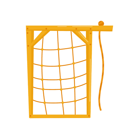 Climbing net, kids playground element vector Illustration isolated on a white background.のイラスト素材