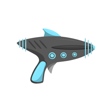 Toy blaster gun, weapon pistol for kids game vector Illustration on a white backgroundのイラスト素材