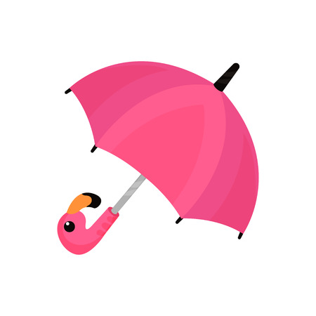 ute pink umbrella vector Illustration on a white backgroundのイラスト素材