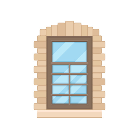 Modern window on white background. Vector illustration.のイラスト素材