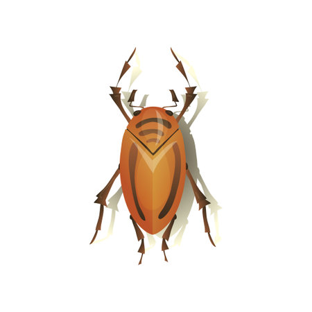 Flea on white background. Vector flat illustration.