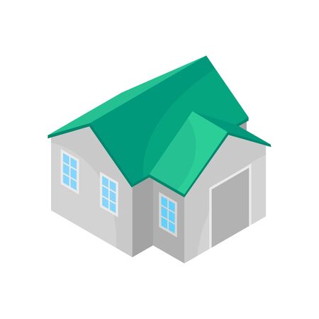 Gray model home. Vector illustration on white background.のイラスト素材