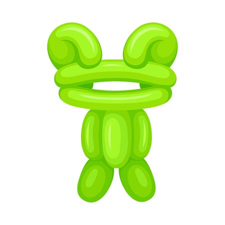 Balloon frog. Vector illustration on a white background.のイラスト素材