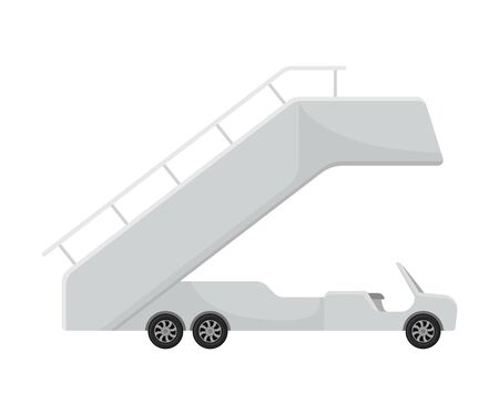 Cabriolet truck with a passenger ramp. Vector illustration on a white background.のイラスト素材