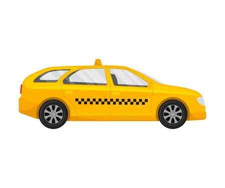 Passenger taxi. Vector illustration on a white background.のイラスト素材