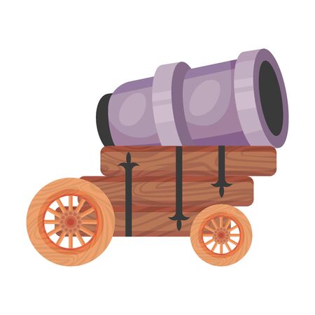 Short purple cannon . Vector illustration on a white background.のイラスト素材