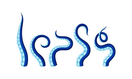 Octopus Tentacles or Limbs Wiggling and Snaking Setのイラスト素材