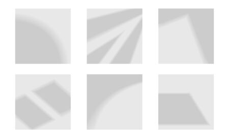 Overlay Shadow Effects and Reflection of Light on the Wall Vector Set.のイラスト素材