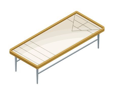 Table with Marking for Tabletop Game Vector Illustrationのイラスト素材