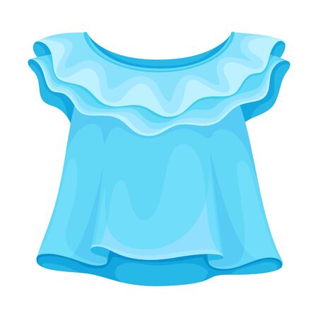Sweatshirt or Blouse with Short Sleeve for Girls Vector Illustrationのイラスト素材
