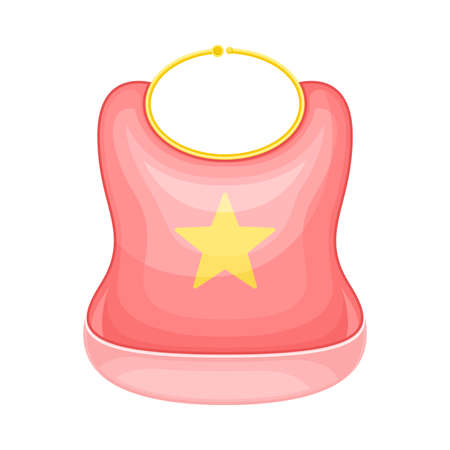 Bib or Burp Cloth for Baby Isolated on White Background Vector Illustrationのイラスト素材