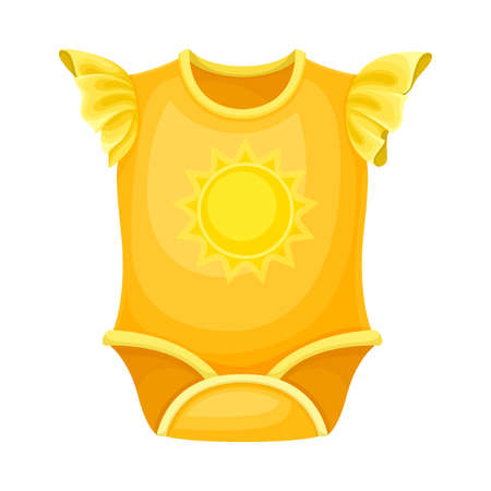 Baby Sleeveless Body Isolated on White Background Illustration. Clothing Item for Toddler Conceptのイラスト素材