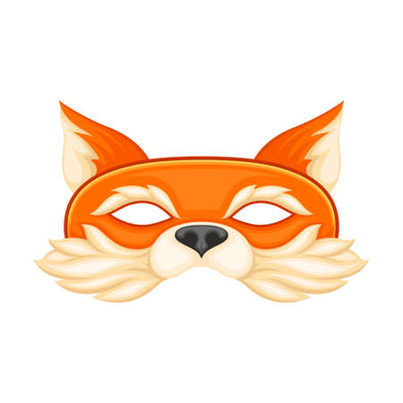 Fox Mask as Carnival or Party Attribute Vector Illustrationのイラスト素材