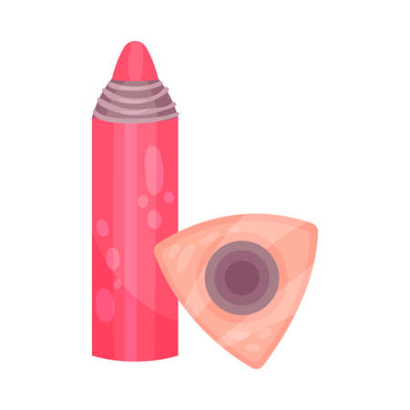 Tailors Chalk and Pencil Chalk as Sewing Accessory Vector Illustrationのイラスト素材