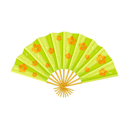 Decorative Hand Fan as Japan Symbol Vector Illustrationのイラスト素材