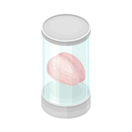 Robotic Technology with Artificial Intelligence Isometric Vector Illustrationのイラスト素材