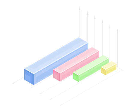 Isometric Infographic as Graphic Visual Representation of Information or Data Vector Illustrationのイラスト素材
