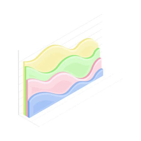 Isometric Infographic as Graphic Visual Representation of Information or Data Vector Illustrationのイラスト素材