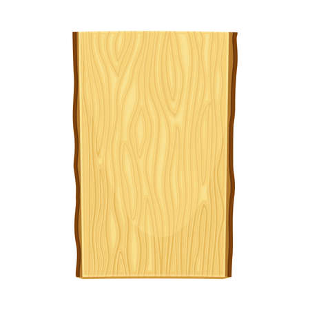 Rectangular Wooden Plank or Board as Sawed Timber Vector Illustrationのイラスト素材