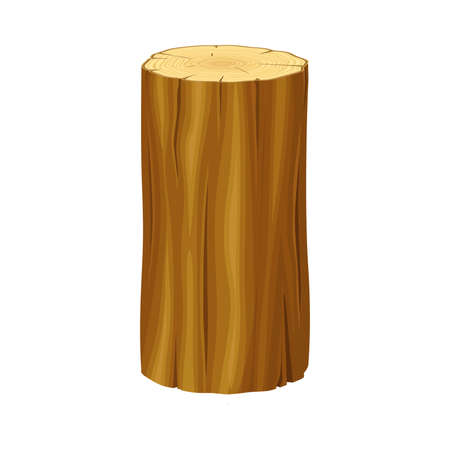 Tree Trunk or Timber Cross Section Vector Illustrationのイラスト素材