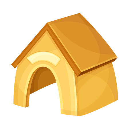 Dog kennel house. Pet animals supply vector illustrationのイラスト素材