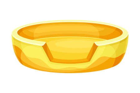 Pet bed, soft bedding place for cats and dogs vector illustrationのイラスト素材