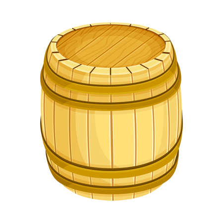 Wooden barrel for storing alcoholic beverages vector illustrationのイラスト素材