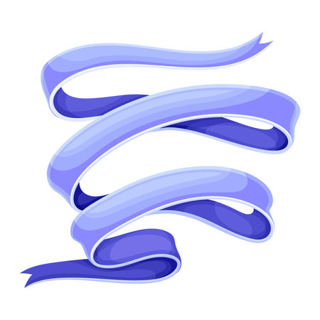 Blue blank ribbon banner vector illustration on white backgroundのイラスト素材