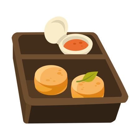 Box Package as Food Delivery Service Vector Illustrationのイラスト素材