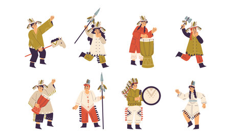Illustrations of Vibrant Folk Musicians and Dancers Celebrating with Cultural Richness and Joyのイラスト素材