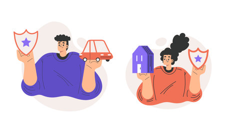 Understanding Insurance Concepts Pertaining to Vehicles and Homes for Optimal Protectionのイラスト素材